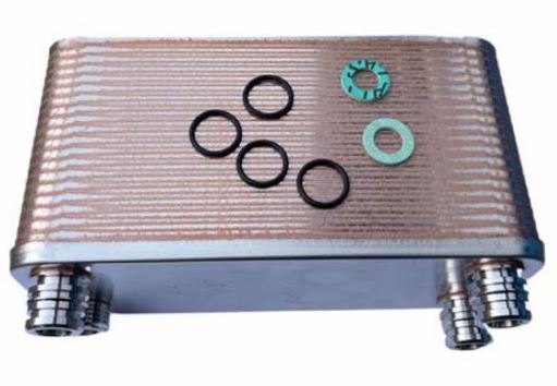 Пластинчат топлообменник с 38 пластини, съвместим с  Vaillant VUW 065132 PHE.038
